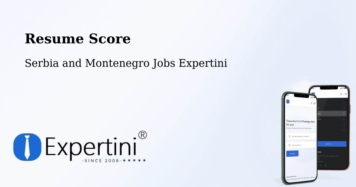 Resume Score & Job Description Match Tool – Malartic - Serbia and Montenegro Jobs Expertini